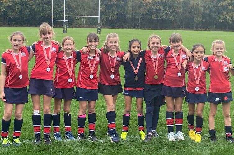 The Churcher's players show off their bronze medals