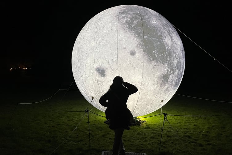 The moon light at the Gilbert White Eco-light Festival 2025.