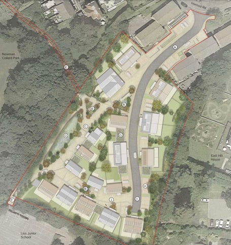 Inwood Road Liss estate layout