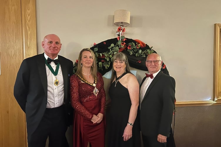 Whitehill Town Mayor Cllr Catherine Clark, second from left, with Director of Bordon Soapbox Gary Newell, Deputy Mayor Cllr Linda Delve and her husband, Dave Delve.