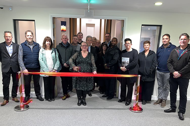 Rushmoor councillors cut the ribbon for Aldershot Crematorium's reopening.