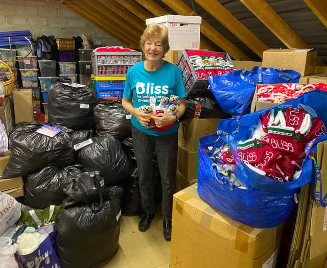 Wool you believe it? Dianne leads knitting record to help sick babies