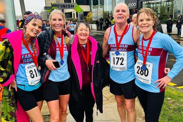 Not so dry after the Victory five-mile race