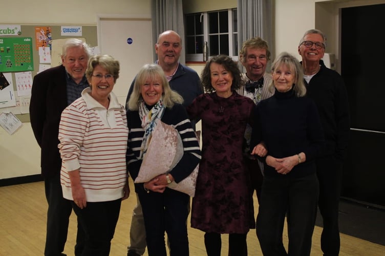 The cast for the Players of Elstead Theatrical Society's production of Rumours, January 2026.