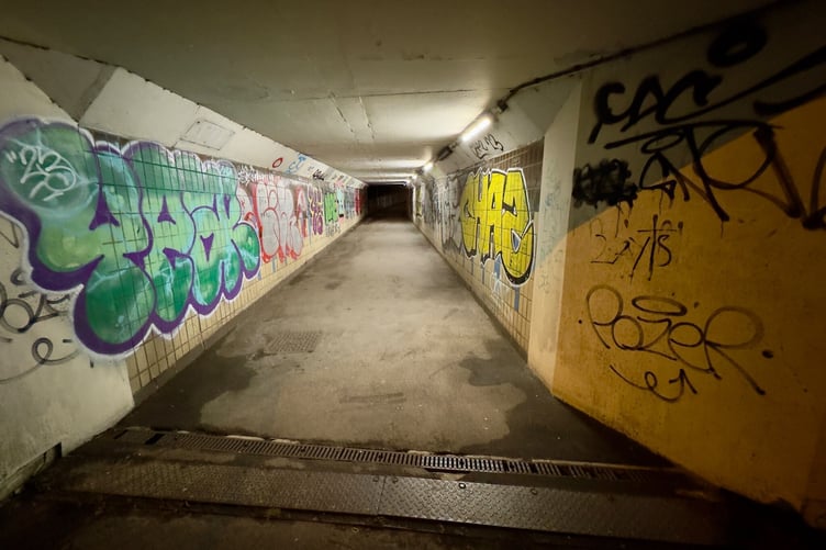 Graffiti in Hampshire that allegedly has not been cleared up for more than seven years.