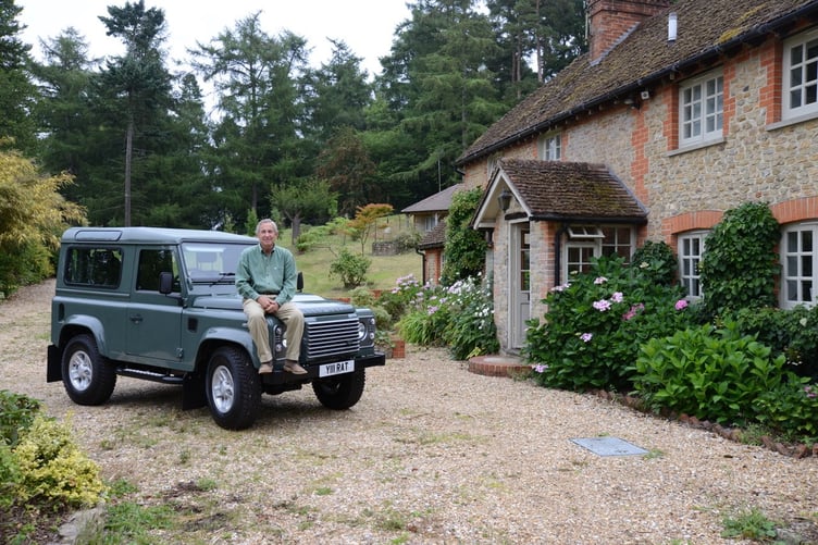 Clive Corner at his home on Frensham Lane, where a BT outage has left him cut off from phone and internet services.
