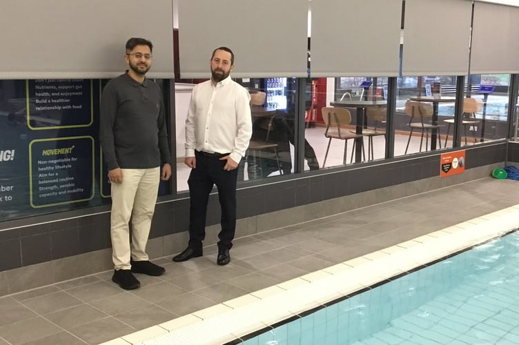 New blinds around the pool at Whitehill & Bordon Leisure Centre allow more privacy for swimmers, January 2026.