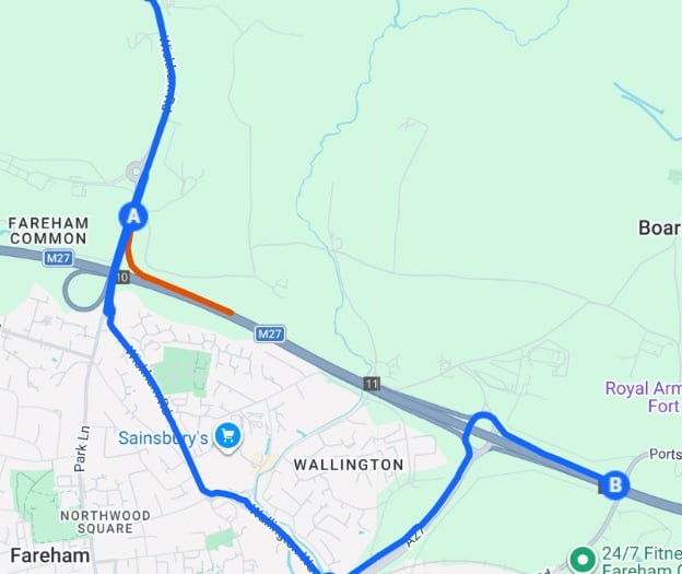Overnight M27 closure planned