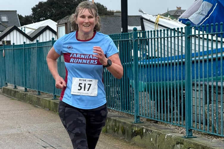 Julia Tagg completes the ladies' team score at Ryde