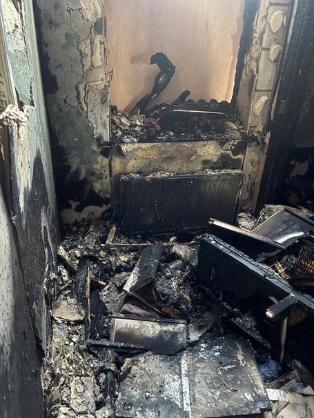 Fire damage in Heatherfields Way