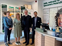 Looking good as Specsavers marks 14 years in Petersfield with MP