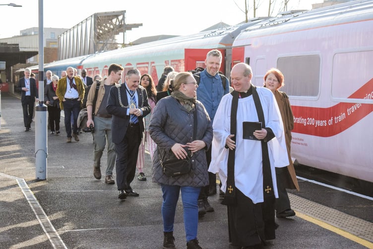 A service at Kingston Station to mark Railway 200.