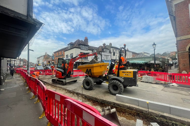 Paving slabs blunder Borough Farnham