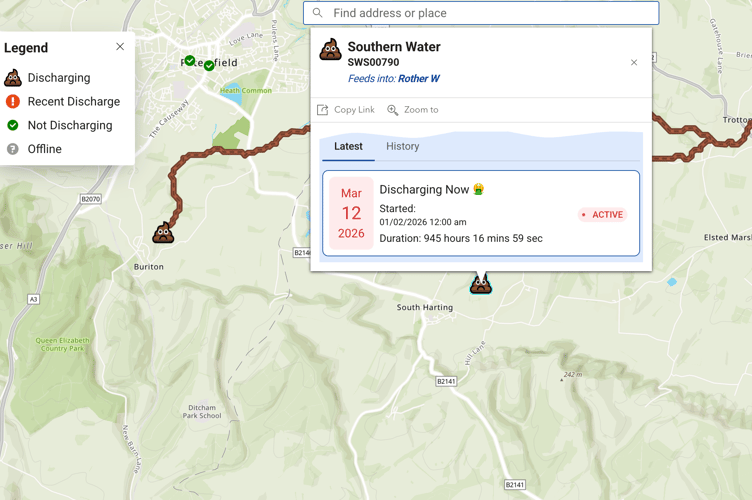 South Harting sewage discharge