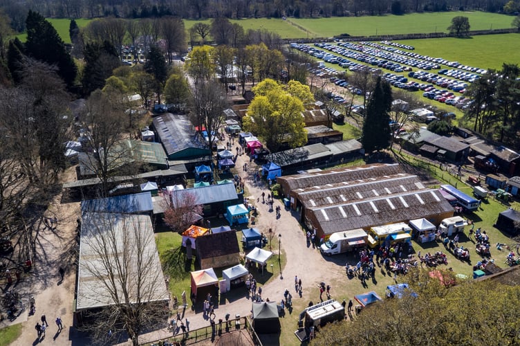 The Rural Life Living Museum as seen from the air.