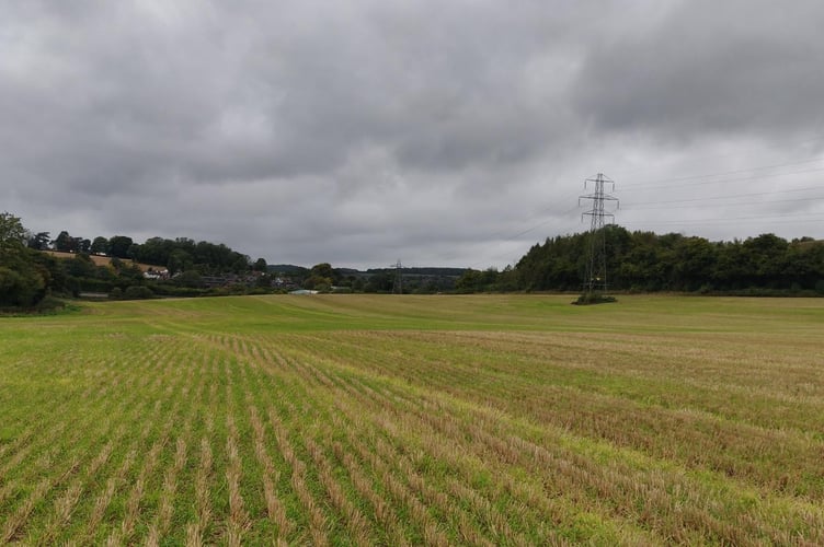 Proposed site for solar farm near Alton, April 2026.