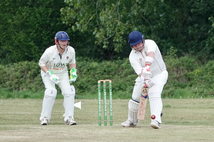 Tom Clay on his way to 101 not out