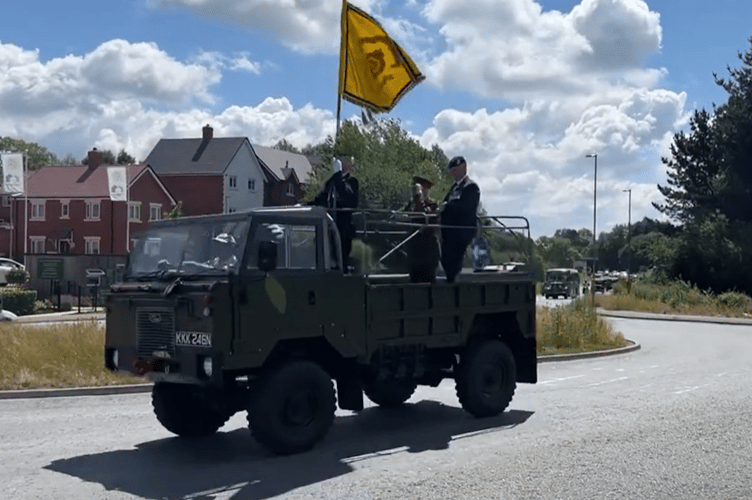The Royal Hampshire Regimental Standard, which will be flown on one of the vehicles in the Armed Forces Day Commemorative Convoy on June 27th 2026.