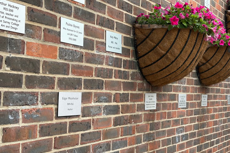 Edgar Austin Mittelholzer's plaque on Farnham's Notable Names wall.