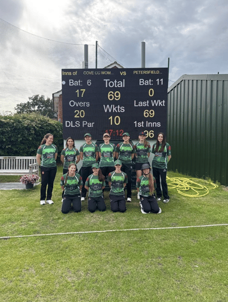 Petersfield Cricket Club women's 1st X1, Cove, June 14th 2026.
