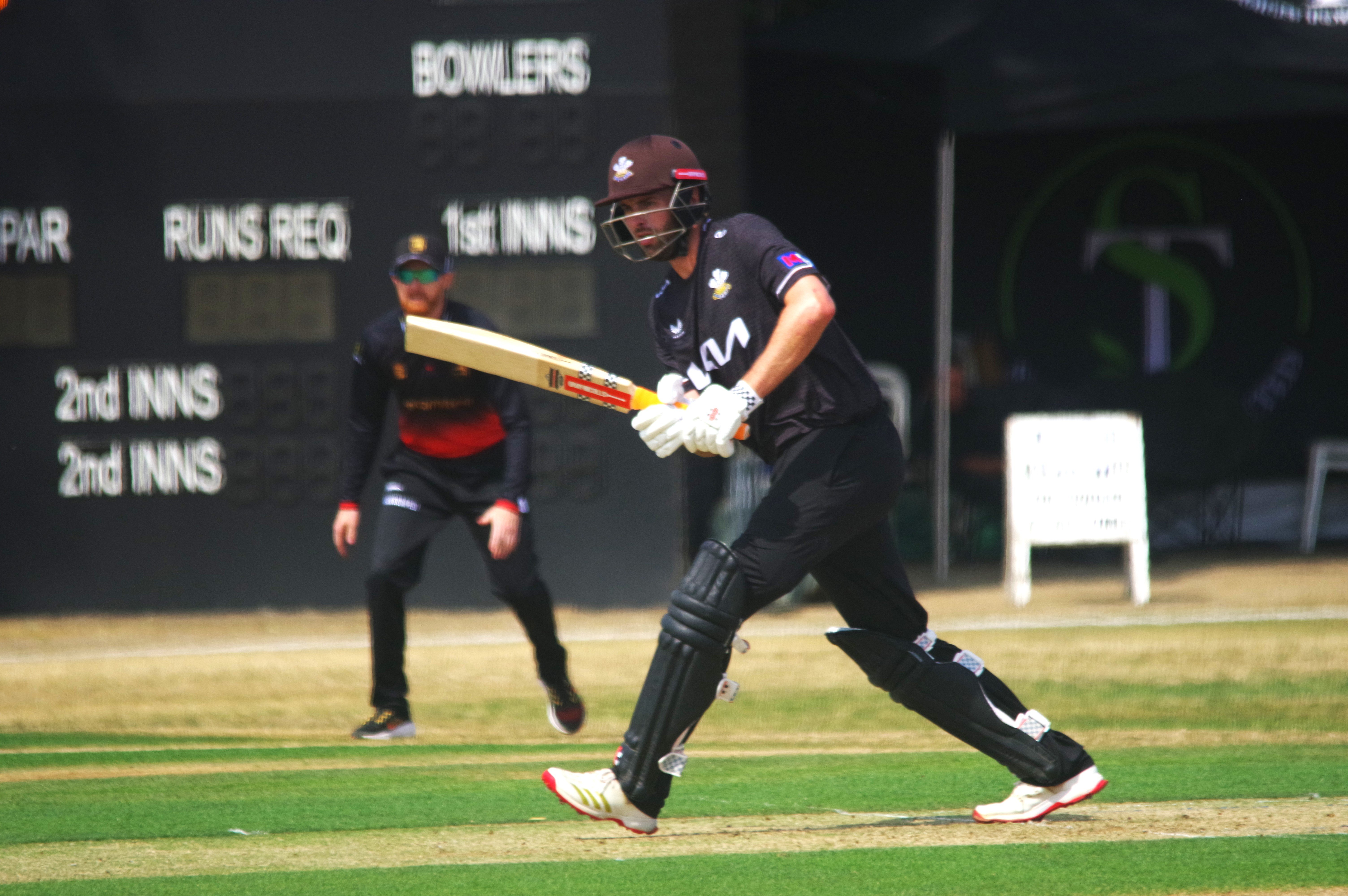 Surrey batter Dominic Sibley in action in the Metro Bank Cup (Photo: Mark Sandom)
