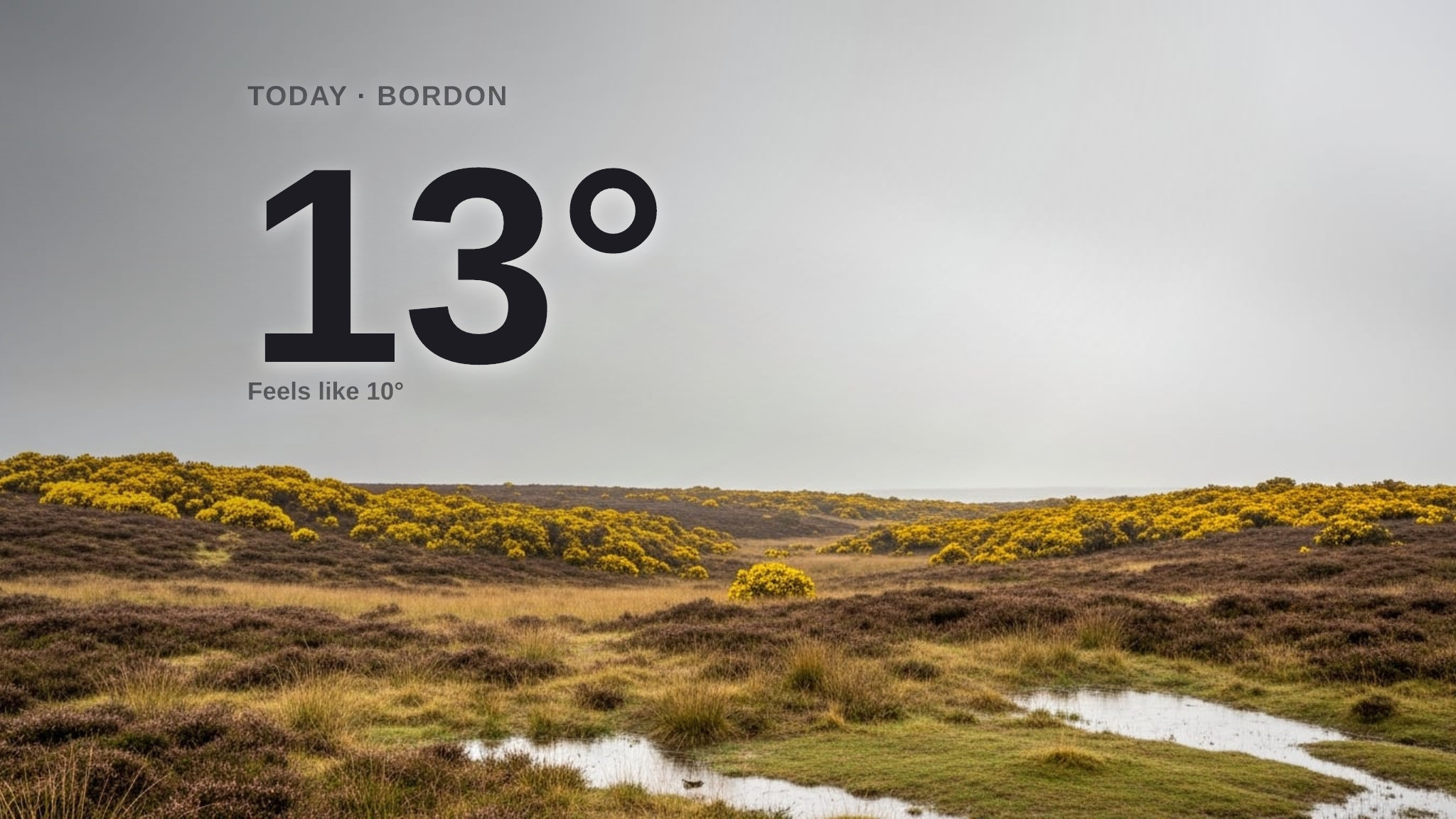 Cloudy Sunday in Bordon with a high of 13°C and little chance of rain - here's your forecast
