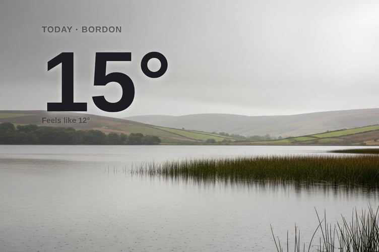 Bordon weather: cloudy Tuesday with rain expected and a high of 14°C