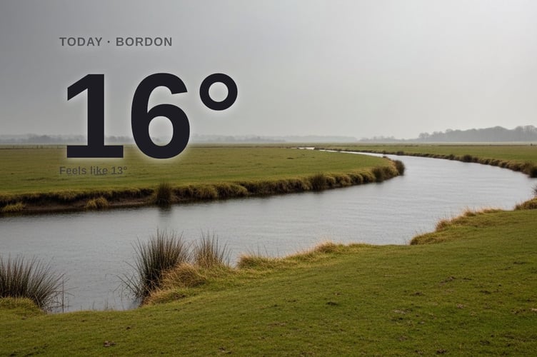 Bordon weather: cloudy Monday with rain expected and a high of 16°C