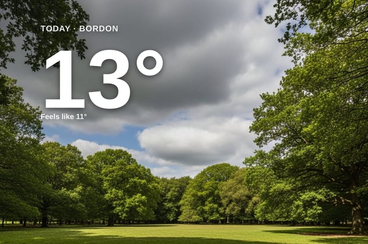Bordon weather: partly cloudy Saturday with little chance of rain and a high of 14°C